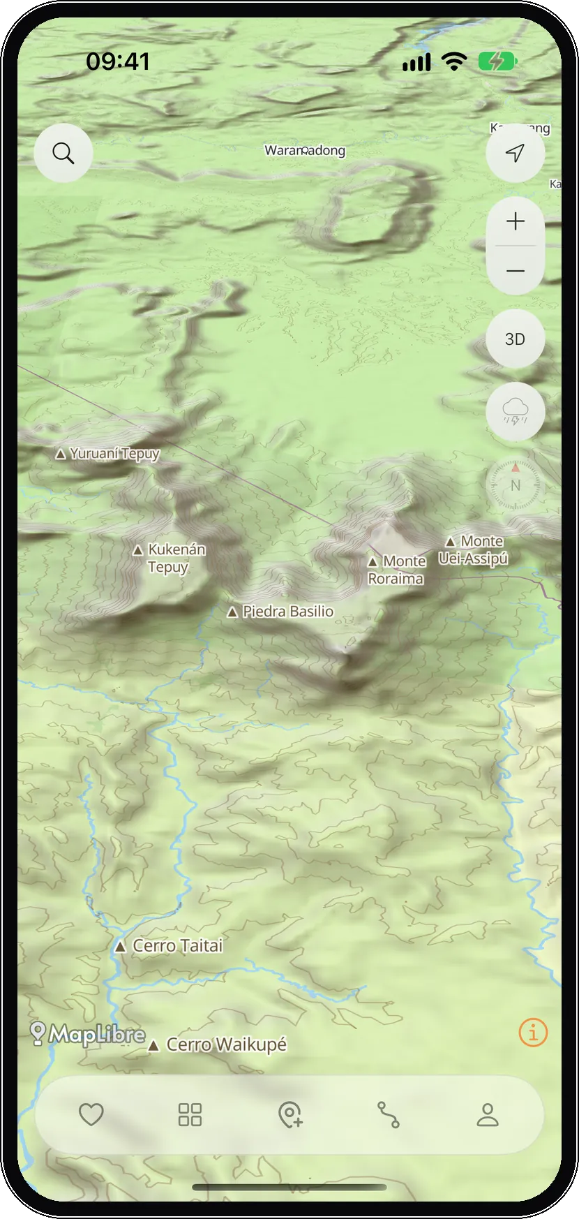 Mapa em relevo 3D