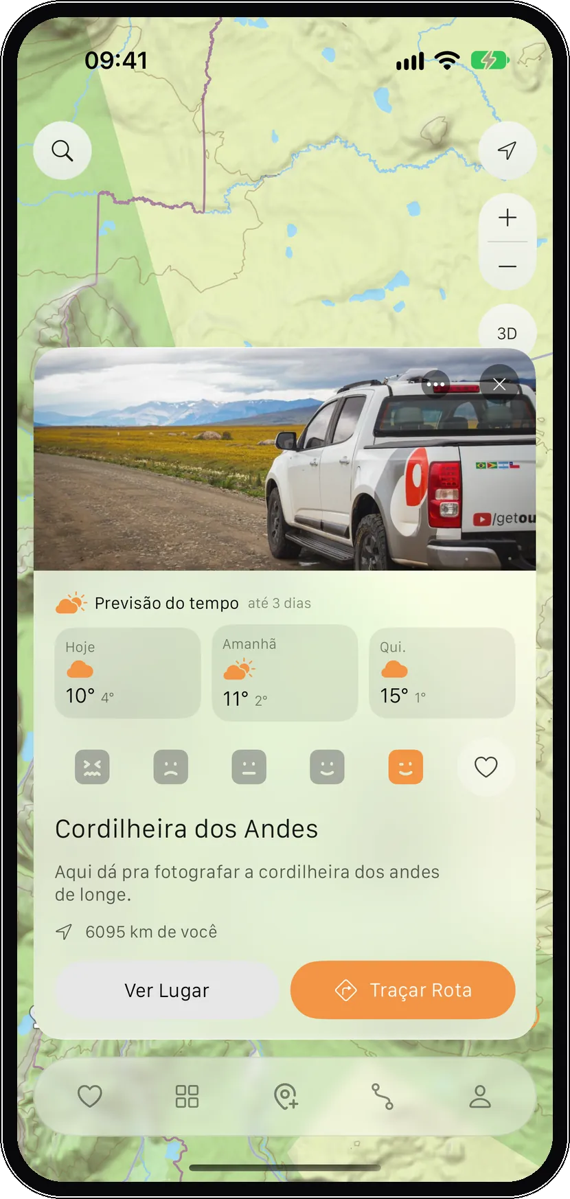 Card da Cordilheira dos Andes